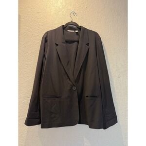 DANA BUCHMAN Black One Button Blazer Jacket Womens XL